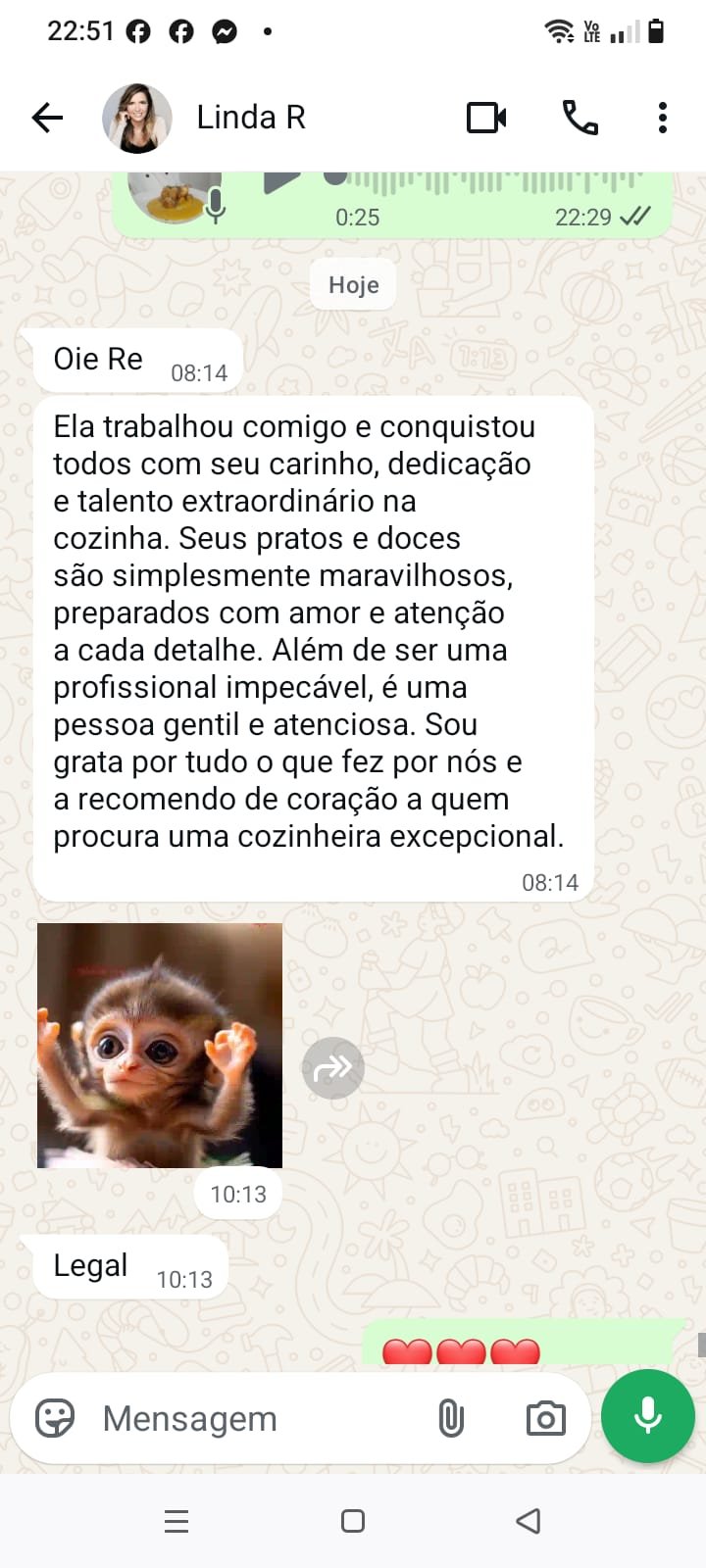 Feedback de Rafaela sobre a experiência preparada por Ray
